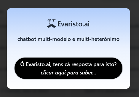 Ecrã de entrada da plataforma portuguesa Evaristo.ai.